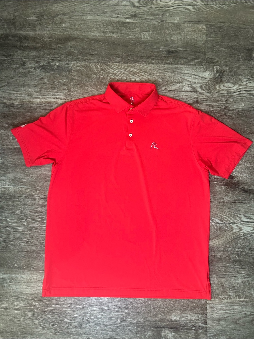 Rhoback Men's XL Red Performance Golf Polo Shirt 25th Anniversary Chancy Memoria